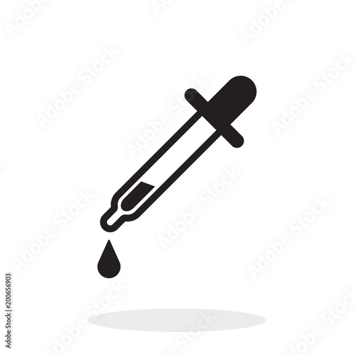 Dropper icon, vector illustration flat design graphic