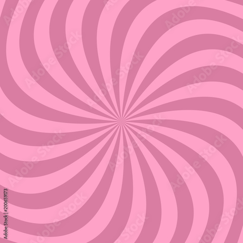Pink abstract spiral ray background - vector illustration