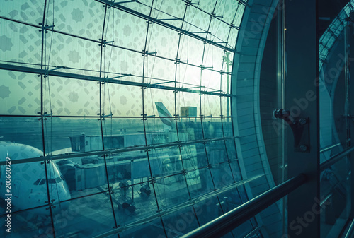 Photography Flughafen in Dubai bei Sonnenaufgang am Morgen