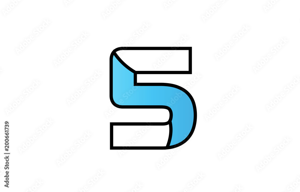 black blue number 5 logo company icon design black blue number 5 logo company icon design