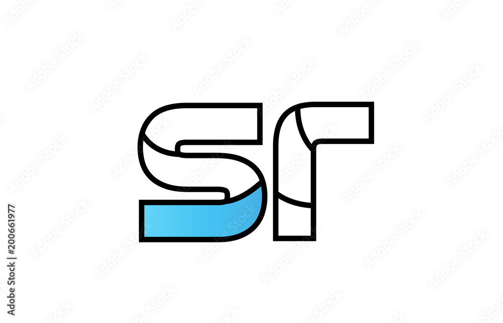 black blue alphabet letter sr s r logo company icon design black blue alphabet letter sr s r logo company icon design