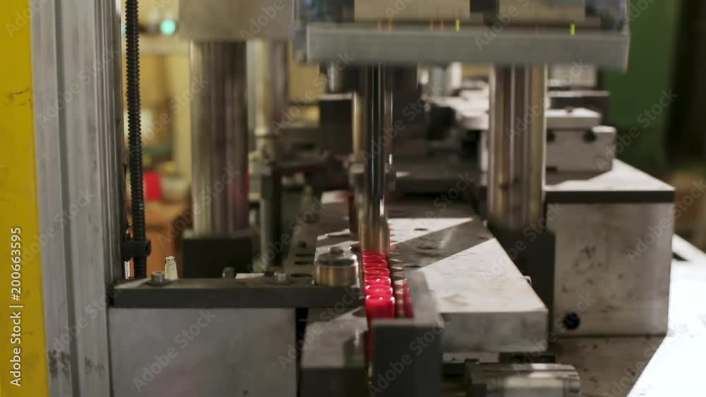 Process of production of bullets. Industrial concept. Factory equipment and macine. Process of production of bullets. Industrial concept. Factory equipment and macine.