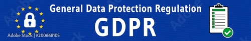 ebbn13 EuropeBannerBlueNew ebbn - General Data Protection Regulation (GDPR) - clipboard / checklist / green checkmark - header / banner - 6to1 xxl g6014 photo