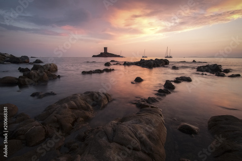 The Île d 'Or  with an incredible sunset  photo