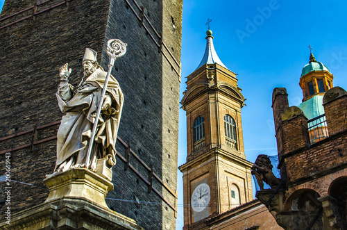 Saint Petronius statue in Bologna photo