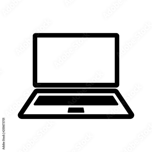 Laptop Icon vector in trendy flat style
