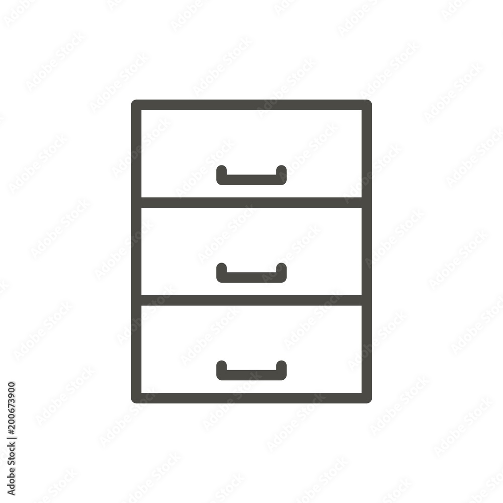Data base icon vector. Outline archive. Line data symbol. Data base icon vector. Outline archive. Line data symbol.