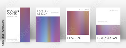 Flyer layout. Minimal rare template for Brochure, Annual Report, Magazine, Poster, Corporate Presentation, Portfolio, Flyer. Amusing bright hologram cover page.