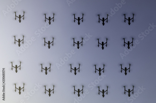army drone on the sky background