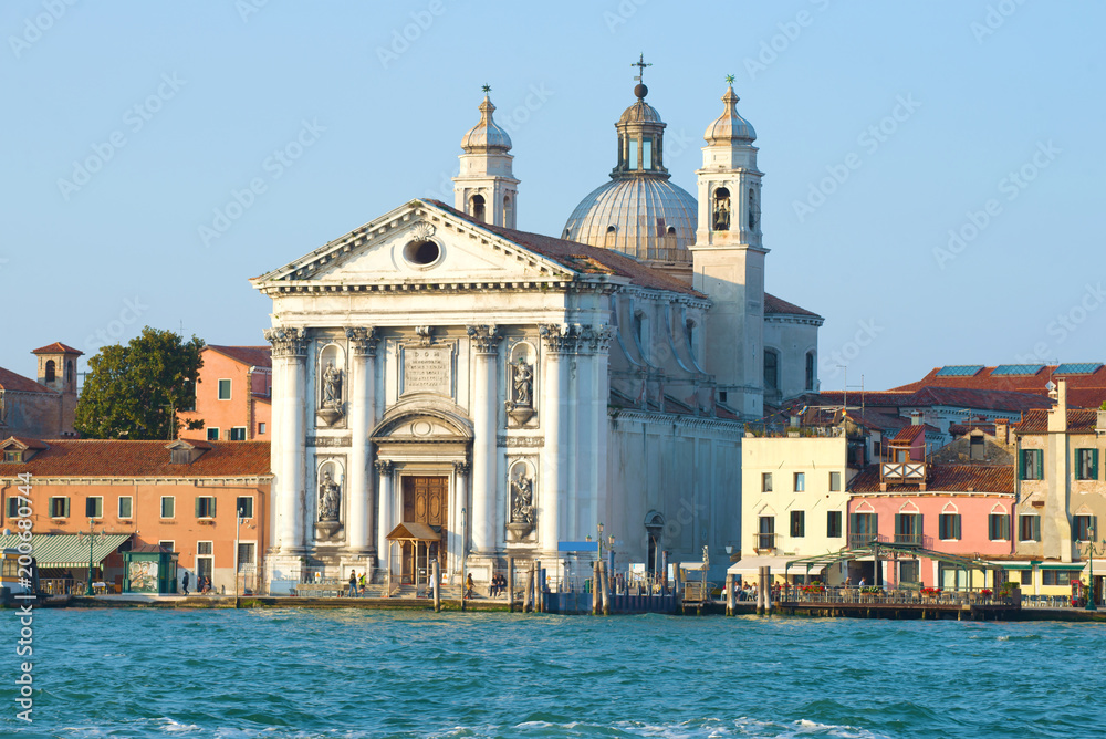The Gesuathi (Santa Maria del Rosario) Church on a sunny day. Venice, Italy