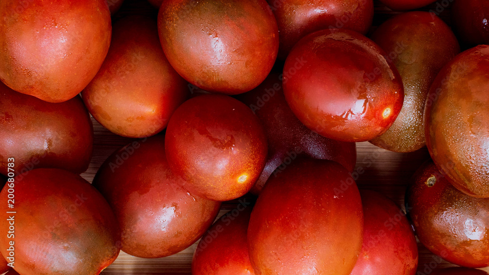 Obraz premium Cherry tomatoes background.