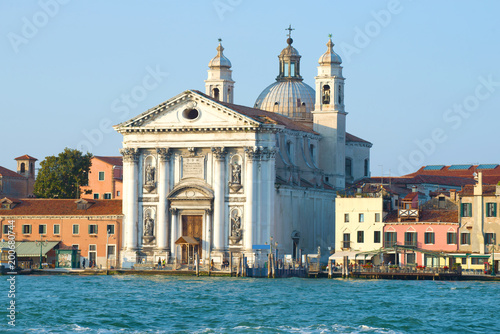 The Gesuathi (Santa Maria del Rosario) Church on a sunny day. Venice, Italy © sikaraha