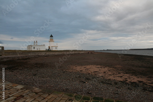 Lighthouse at Chanonry Point, Rosemarkie, Black Isle, Scotland photo