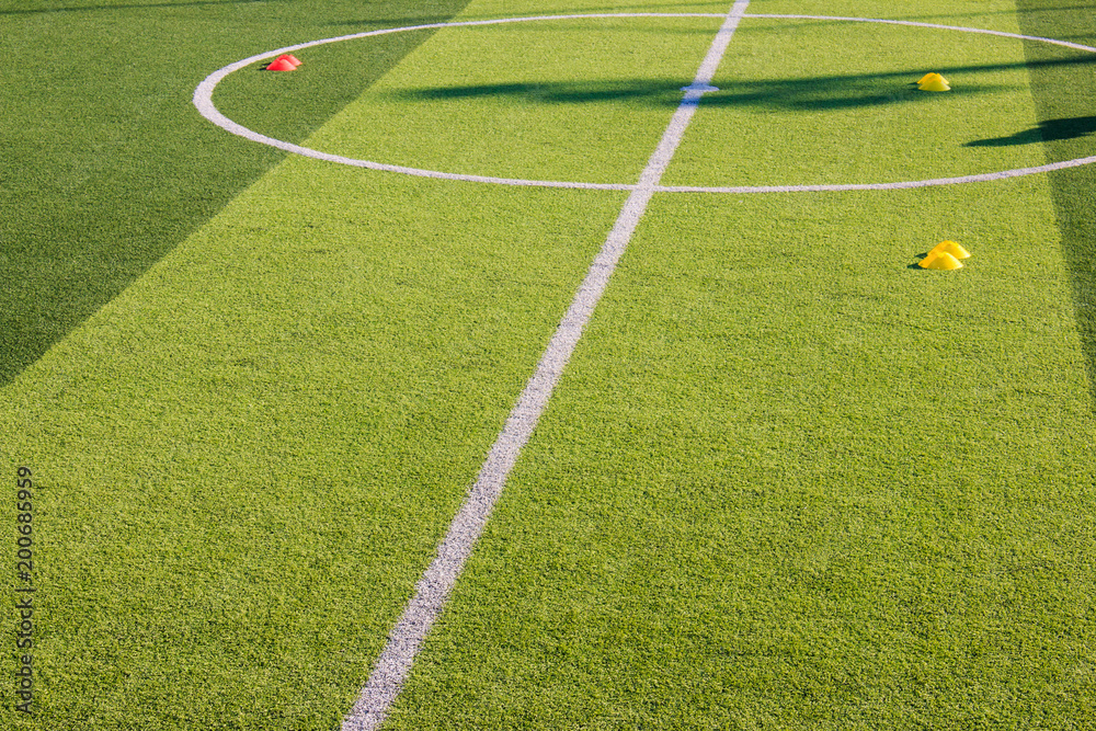 Soccer training Equipment on Artificial turf , Soccer Academy