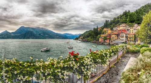 The picturesque village of Varenna over the Lake Como  Italy