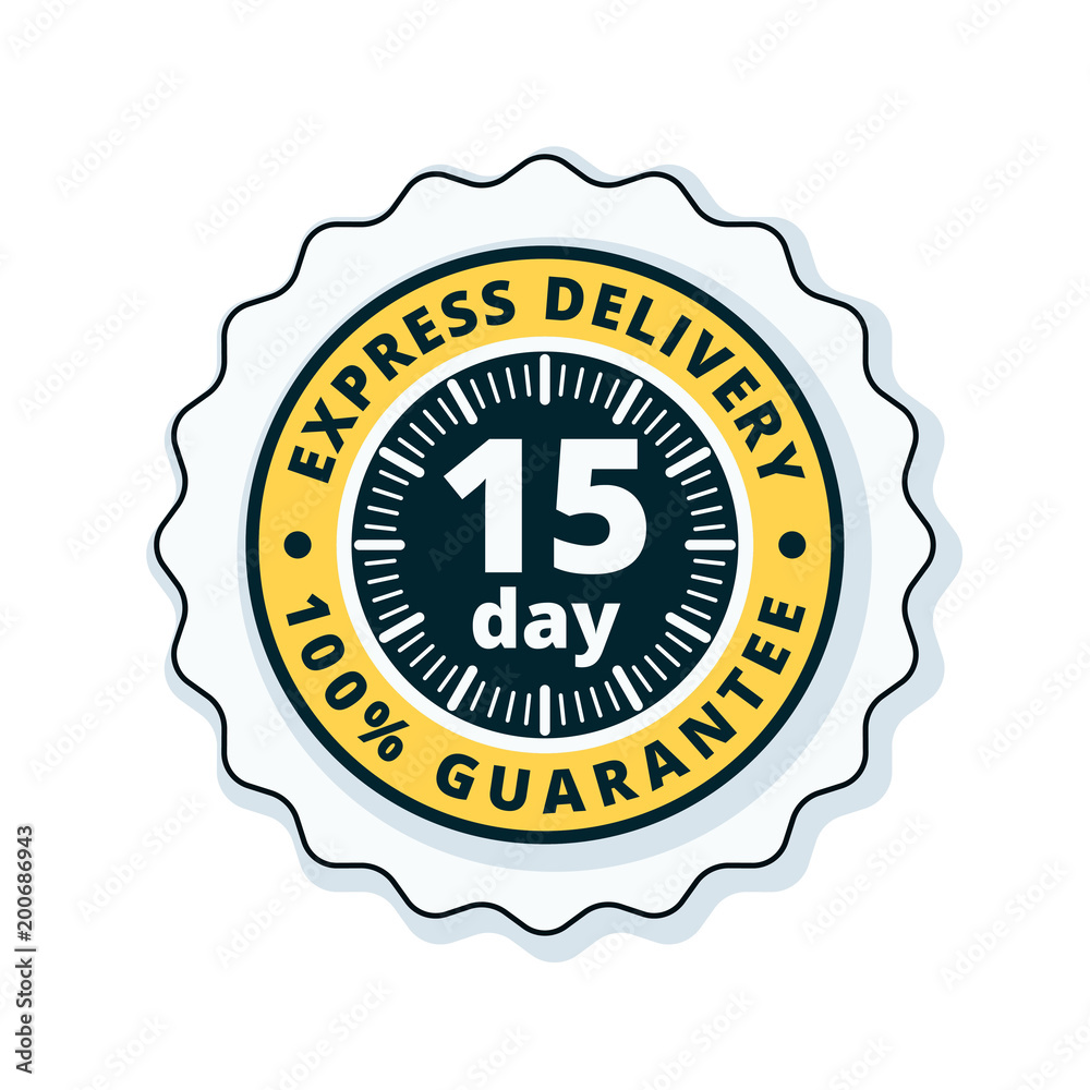 15 Day Express Delivery illustration 15 Day Express Delivery illustration