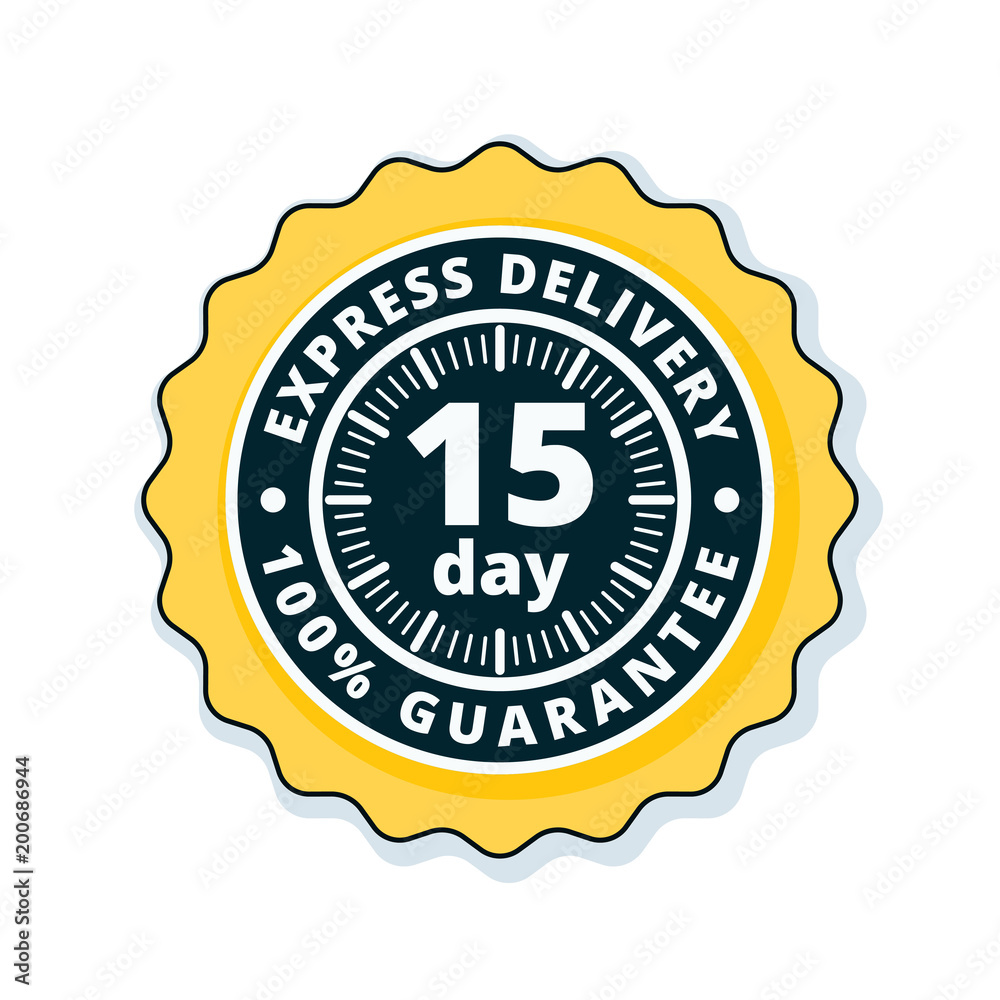 Fototapeta premium 15 Day Express Delivery illustration