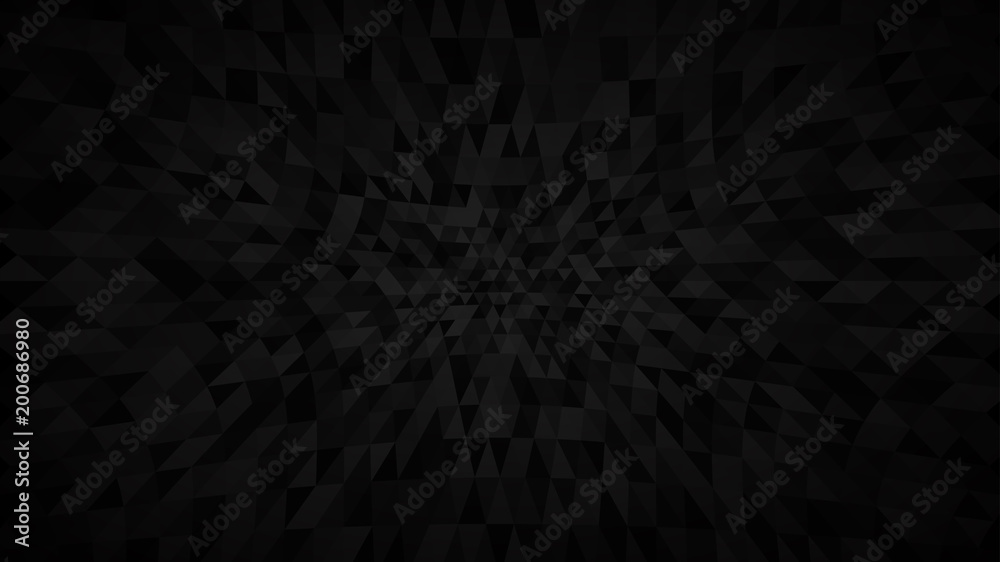 Abstract dark background of small triangles in shades of black and gray colors. Abstract dark background of small triangles in shades of black and gray colors.