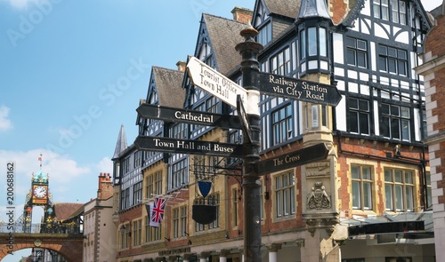 Chester, UK-May 25,2017:One of the most photographed clock in England. This clock works from 1897. photo