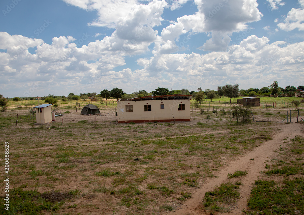 Landscape of the region Ghanzi at Botswana during summertime