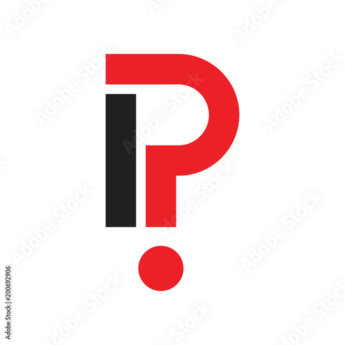 IP letter with question mark logo