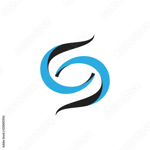 3D S letter logo