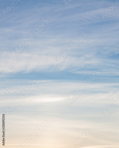 Calm natural evening cloudy sky scape background