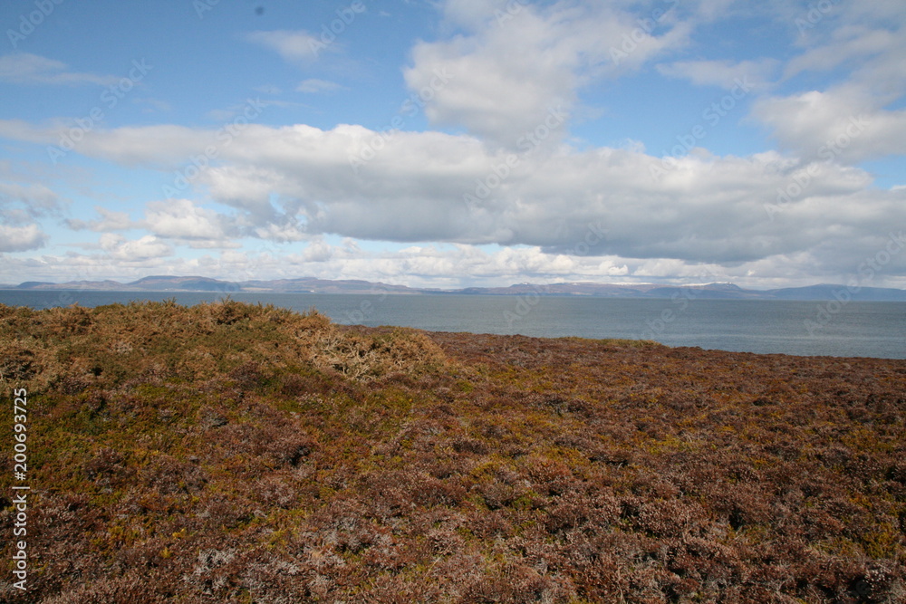 Coastline at Tarbat Ness Lighthouse, Scottish Highlands, Dornach Firth, Scotland