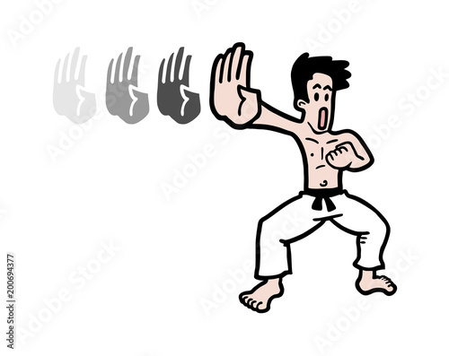 hand karate illustration