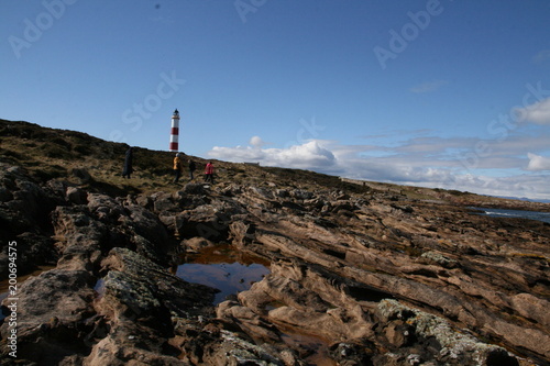 Coastline at Tarbat Ness Lighthouse, Scottish Highlands, Dornach Firth, Scotland