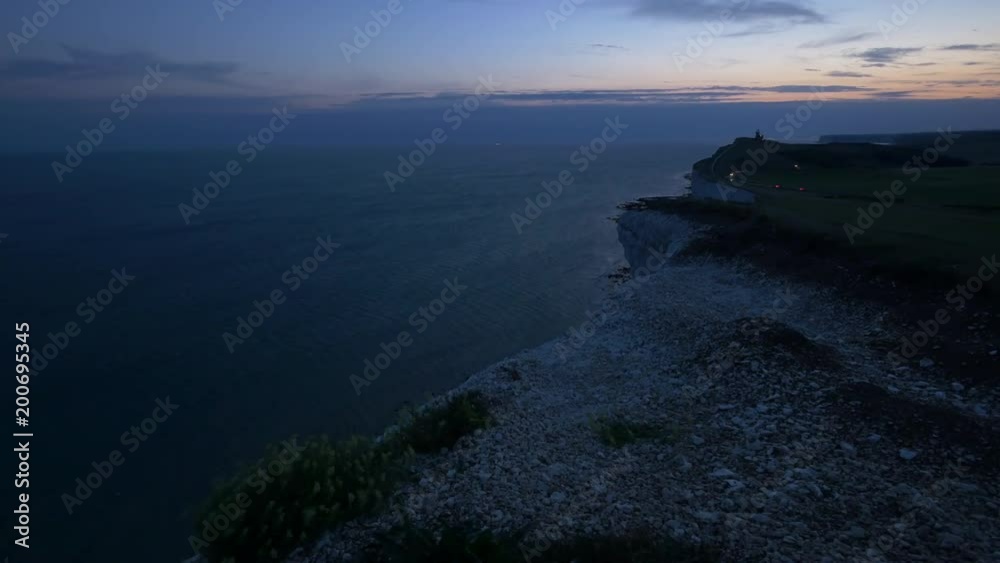 Beachy Head's cliff seen at dusk Beachy Head's cliff seen at dusk