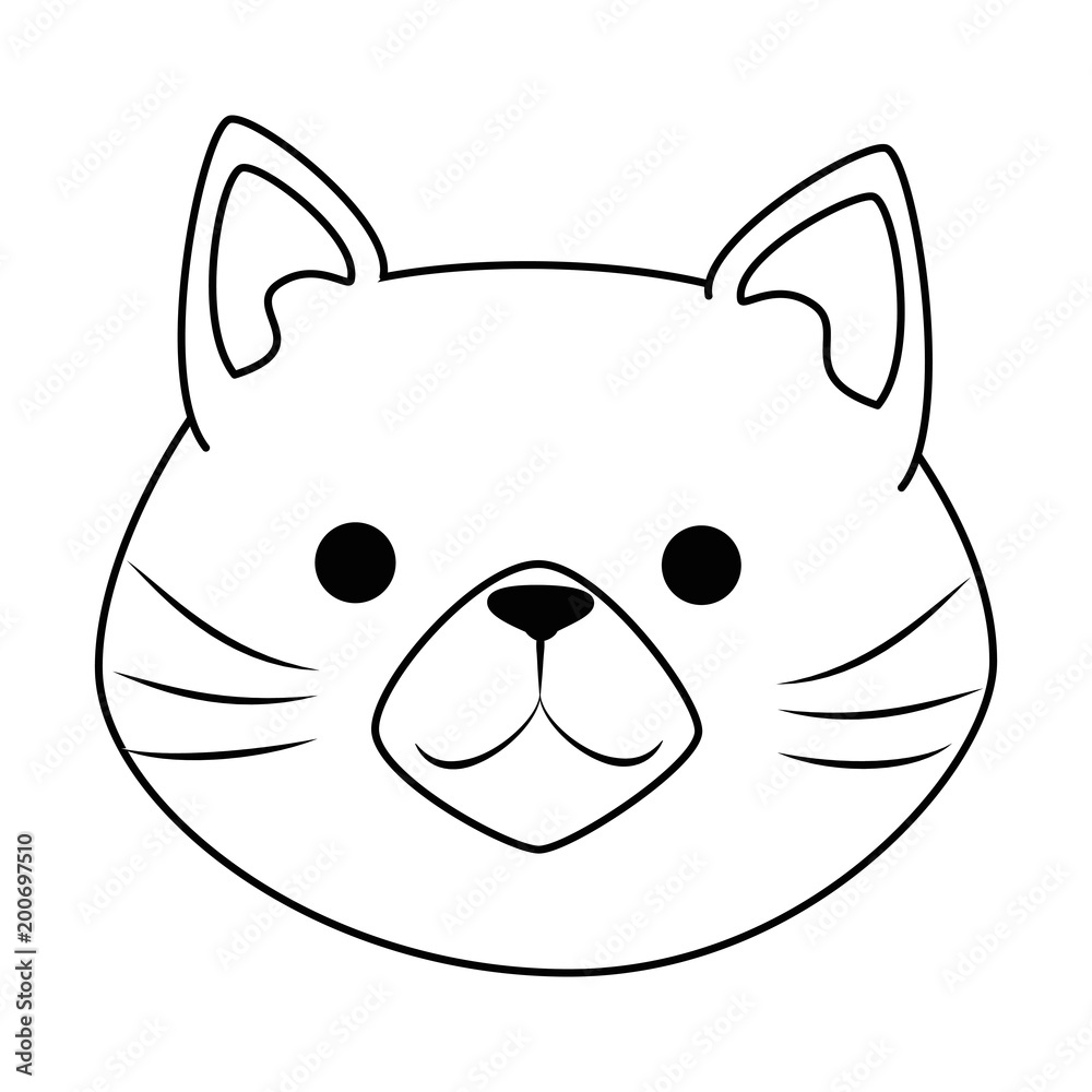 cute cat mascot head character vector illustration design cute cat mascot head character vector illustration design