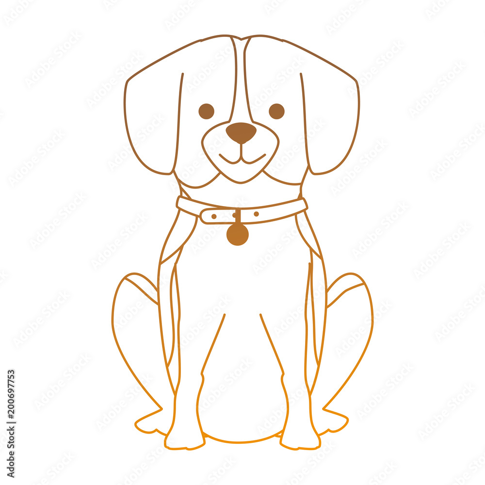 Fototapeta premium cute dog breed character vector illustration design