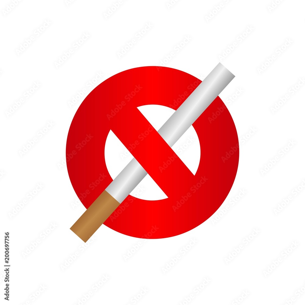 No Smoking Vector Template Design Illustration No Smoking Vector Template Design Illustration