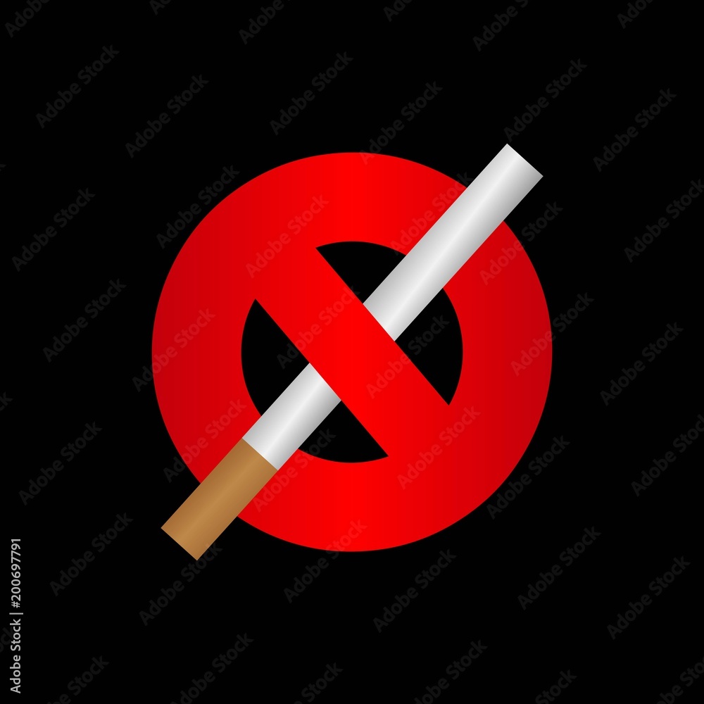 No Smoking Vector Template Design Illustration No Smoking Vector Template Design Illustration