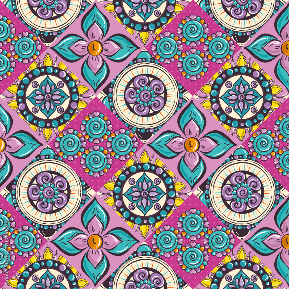 colorful and circular mandalas pattern backgroundvector illustration design