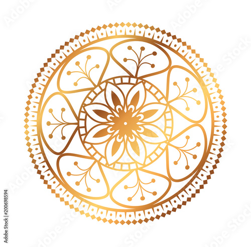 golden and circular mandala design