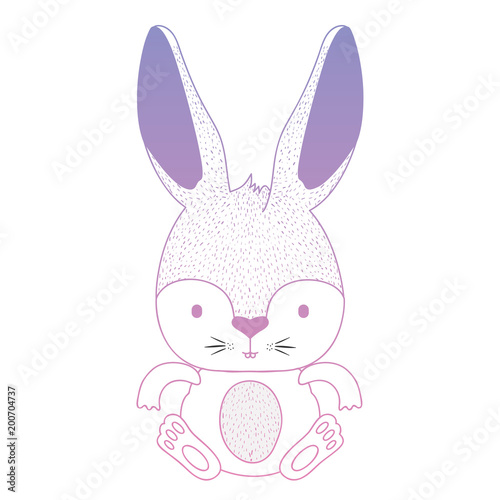 cute rabbit easter celebration