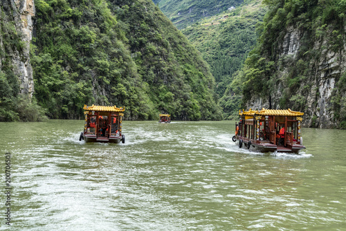 Tour boats on the river