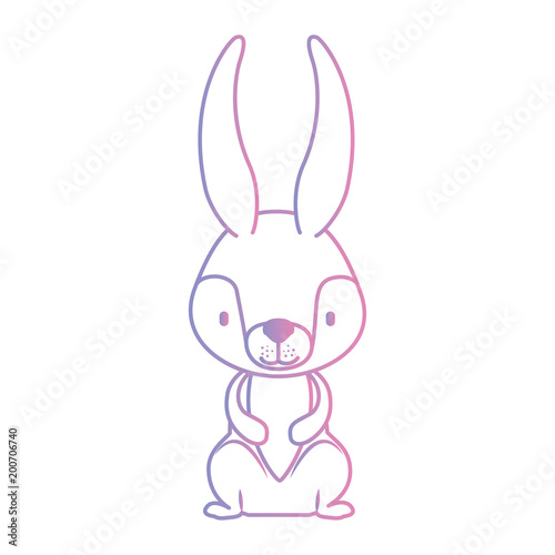 cute rabbit easter celebration
