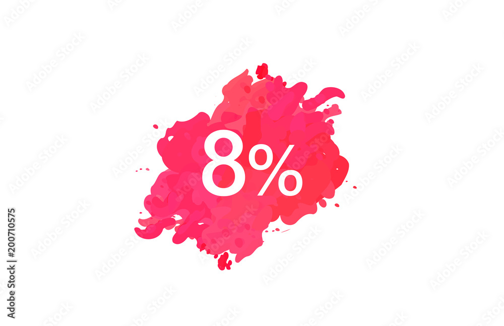 8 Percent Discount Water Color Design 8 Percent Discount Water Color Design