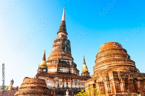 History of Ayutthaya  Wat Yai Chaimongkol  in Thailand