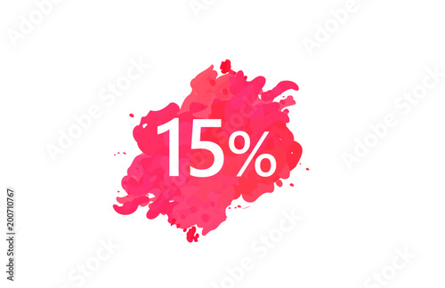 15 Percent Discount Water Color Design 
