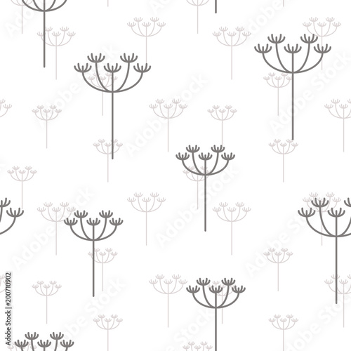 Fototapeta Naklejka Na Ścianę i Meble -  vector seamless repeating illustration pattern dandelions