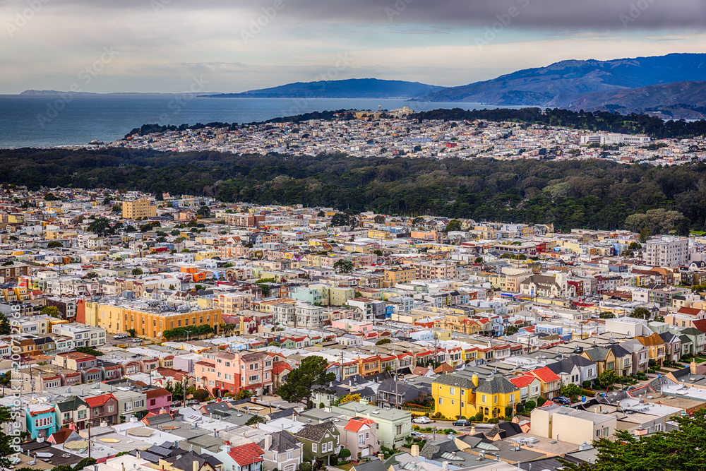 Sunset District of San Francisco from Grand View Park