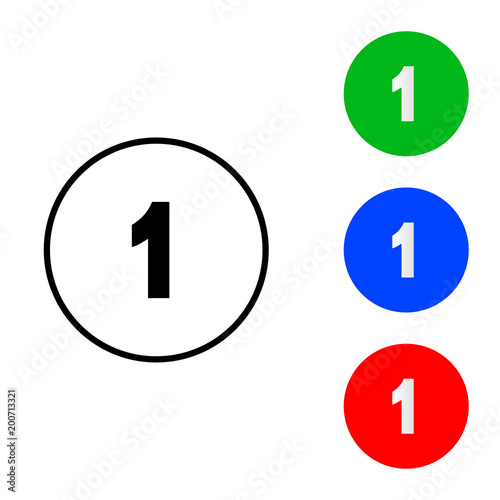 Free Download Number 1 icon vector - GFXLoad