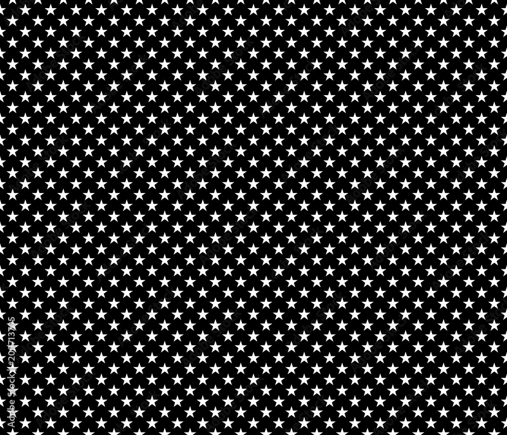 Seamless pattern white stars on black background Seamless pattern white stars on black background