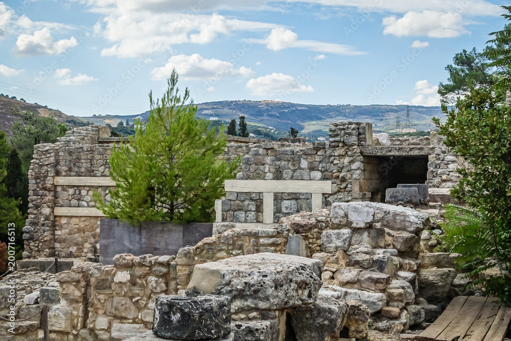 old, historic cities, fragments of stone walls; ruins on the mountain and blue sky background. old, historic cities, fragments of stone walls; ruins on the mountain and blue sky background.