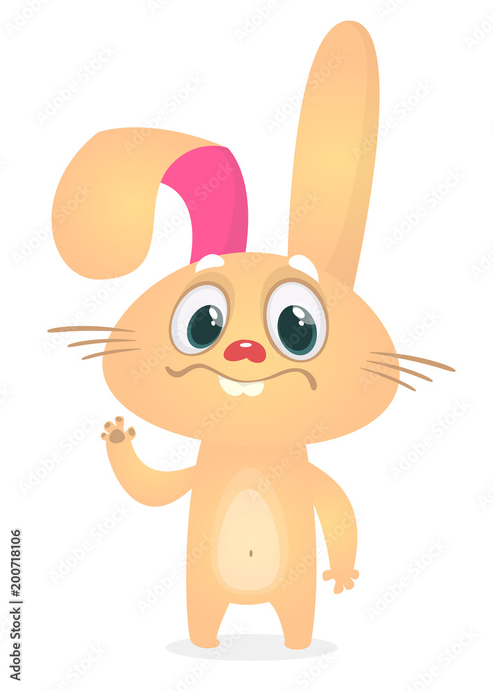 Cartoon Rabbit Character on a White Background. Vector illustration Cartoon Rabbit Character on a White Background. Vector illustration