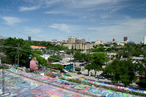 Looking at Austin downtown skyline  from Hope outdoor gallery - 3 photo